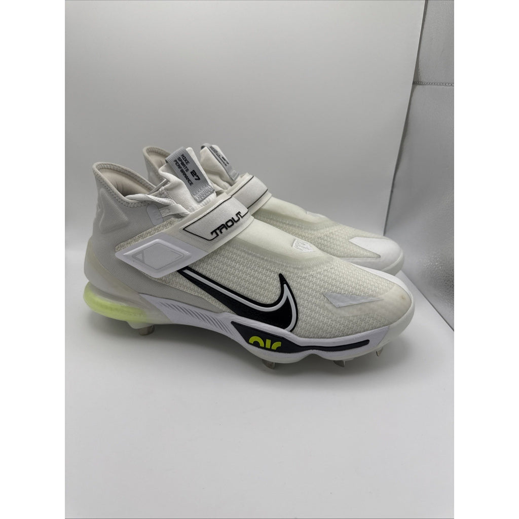 Nike Force Zoom Trout 8 Elite Metal Baseball Cleats Mens 13 White Volt Lace Up