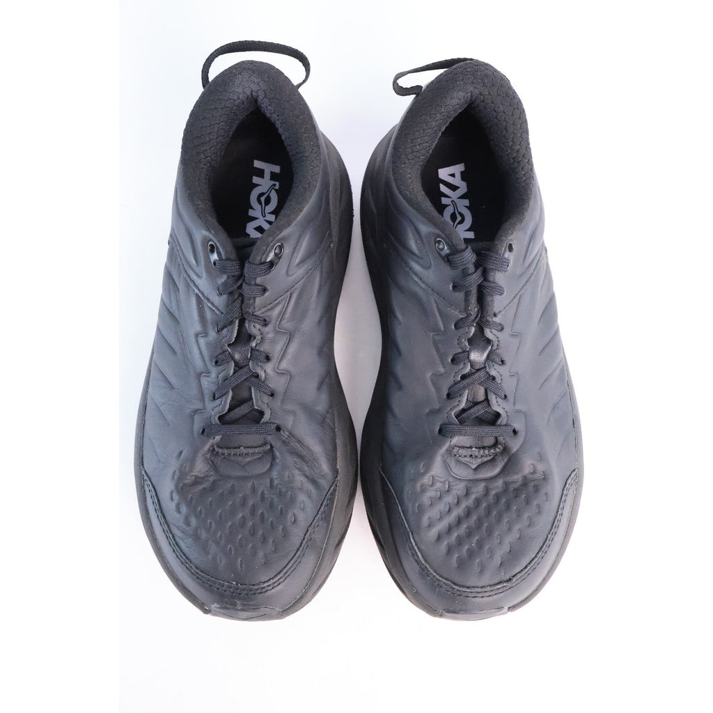 Hoka One One Bondi SR Women's Size 9 Black Leather Slip Resistant Shoes #196