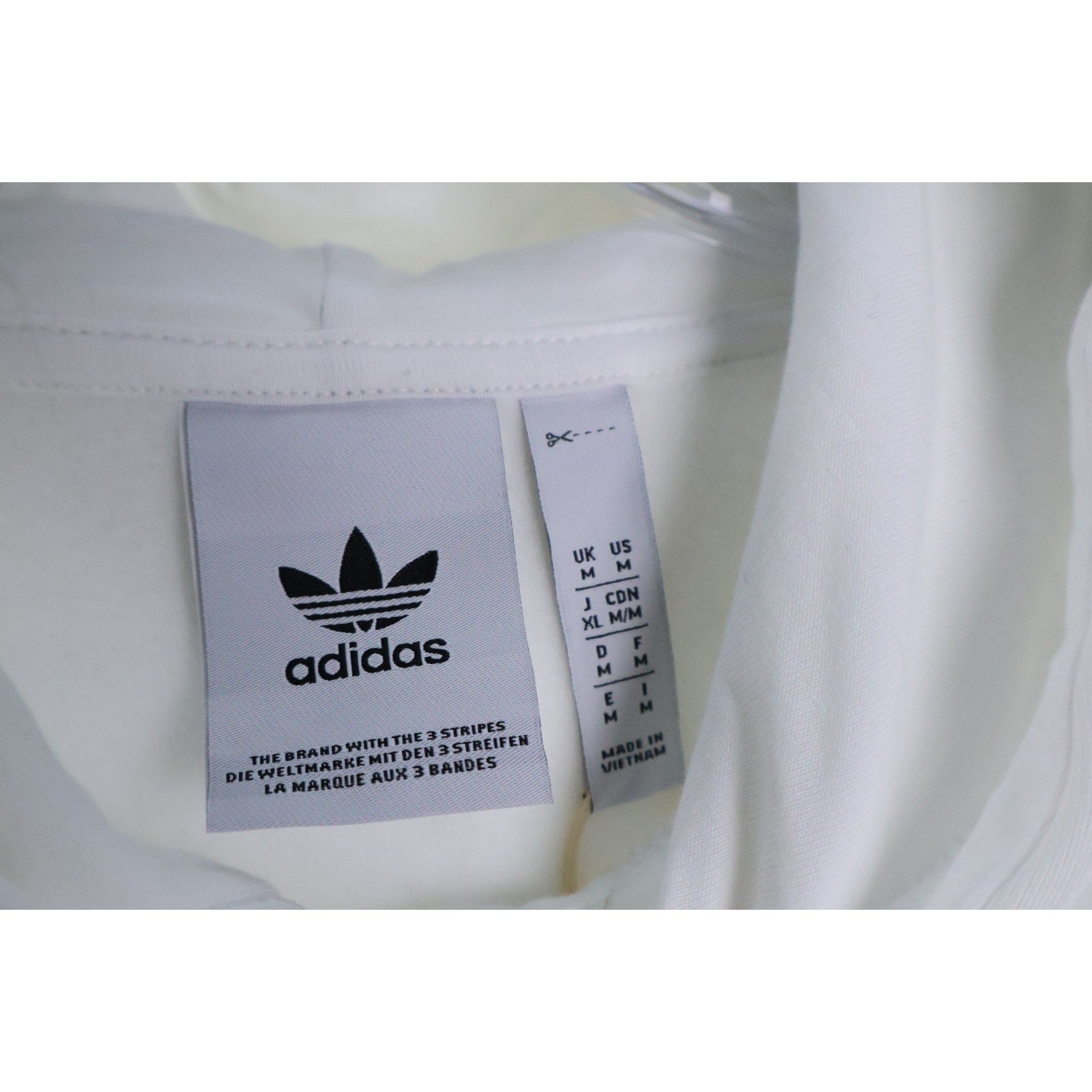 Adidas Men's Regular Size M White Essential Hoody Sweatshirt Trefoil NEW IM4526