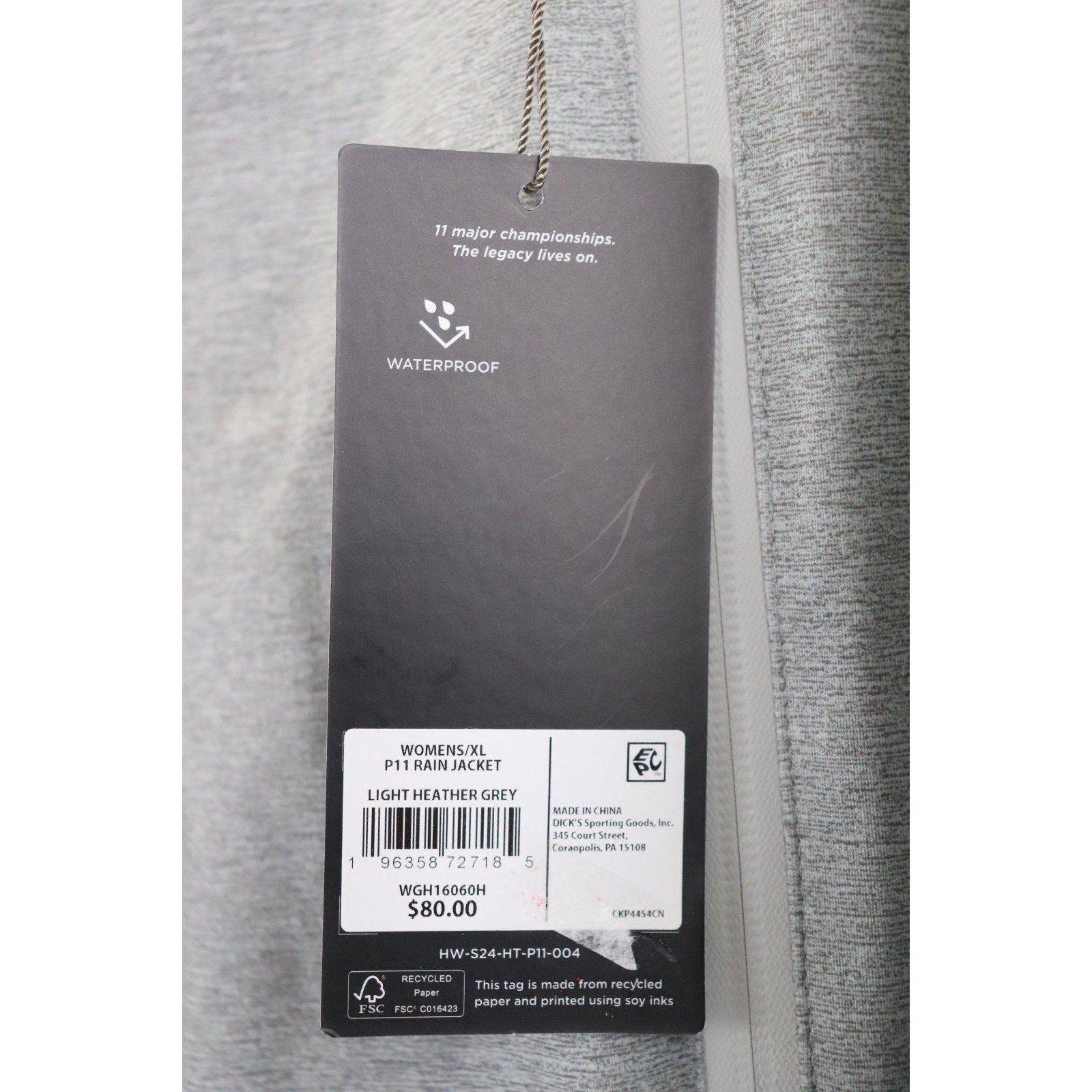 New Walter Hagen Golf Jacket Women's XL Gray P11 Rain Waterproof Windbreaker