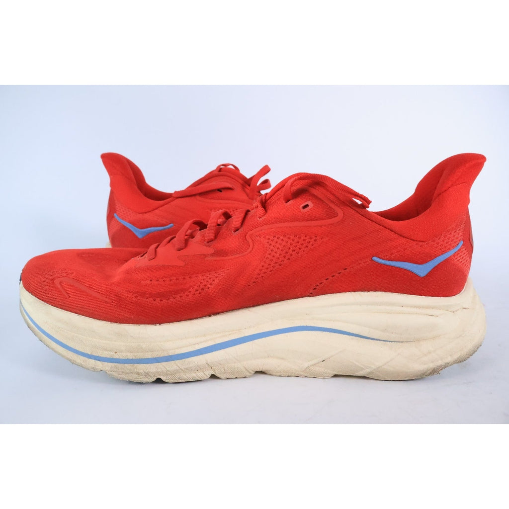 Hoka Clifton 10 Men's Size 13 Red White Athletic Running Shoes #305