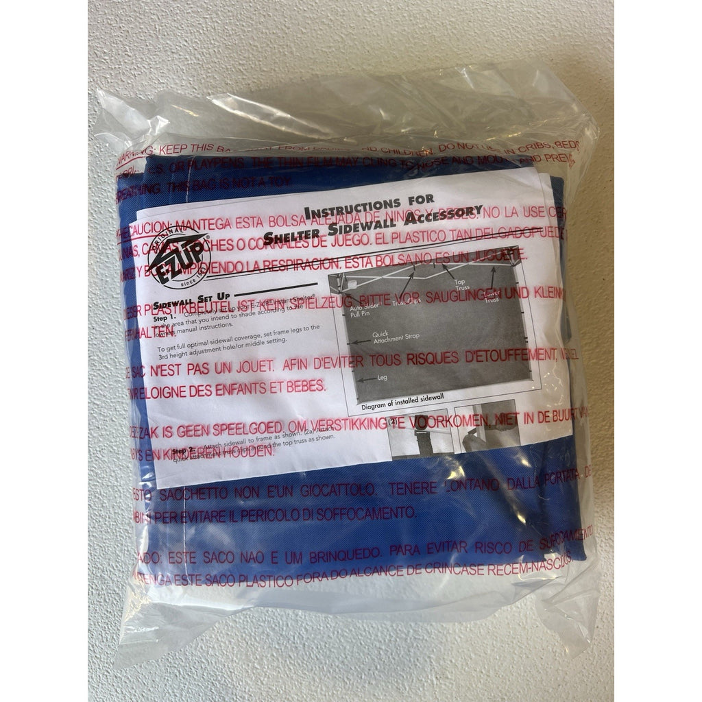 E-Z UP 10' Angle Leg Instant Sidewall Attachment Only - Blue Royal - New