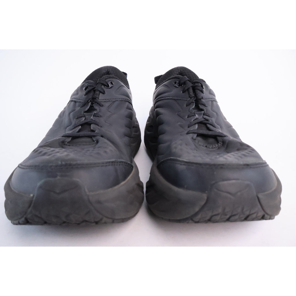 Hoka One One Bondi SR Women's Size 9 Black Leather Slip Resistant Shoes #196