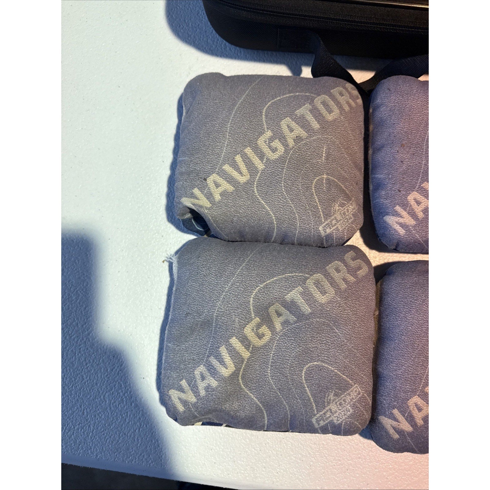 ACL COMP Blue Navigator Cornhole Bags. open box