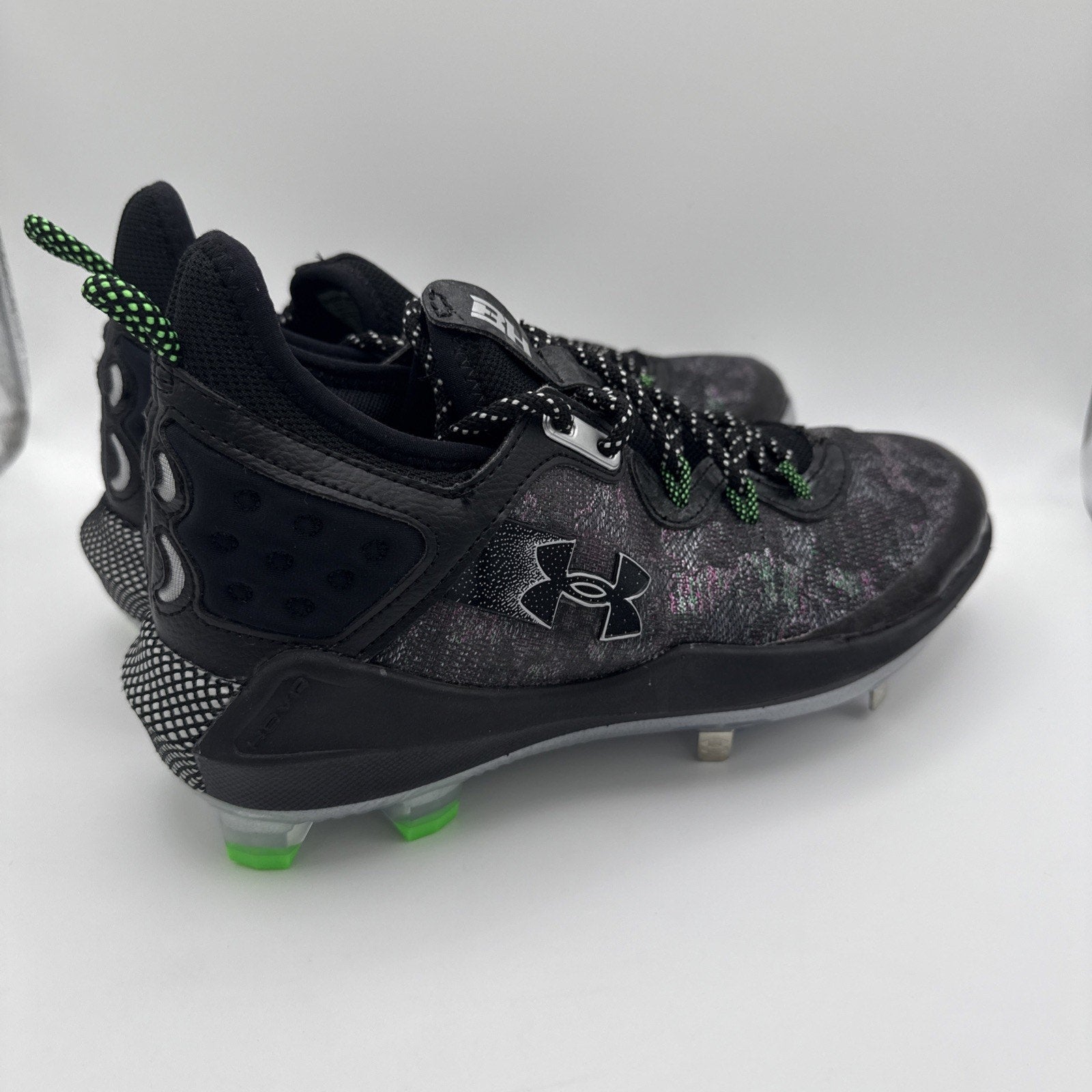 UNDER ARMOUR UA Harper 8 Low ST Metal Baseball Cleats Mens Size 7.5 Black Noir