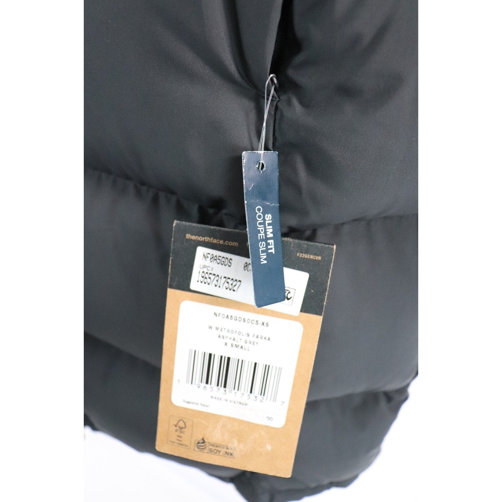 The North Face Metropolis Parka W Size XS Asphalt Grey Down Puffer Jacket READ