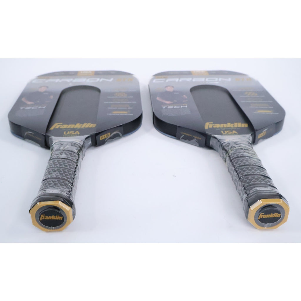 2 PACK Franklin Sports Carbon STK Pickleball Paddle JW Johson 14.5 mm New Read
