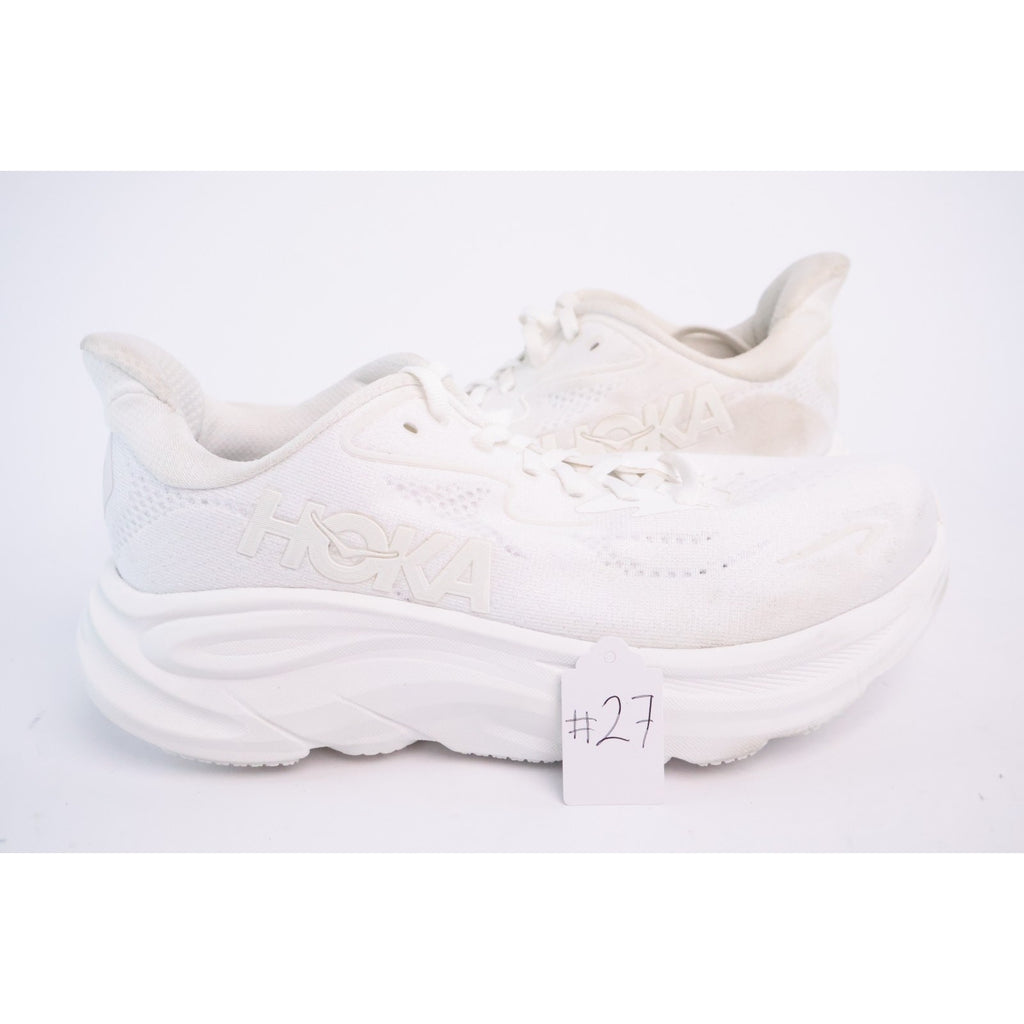 Hoka One One Clifton 10 White Running Shoe's Women's Size 7D Wide 1162050WWH