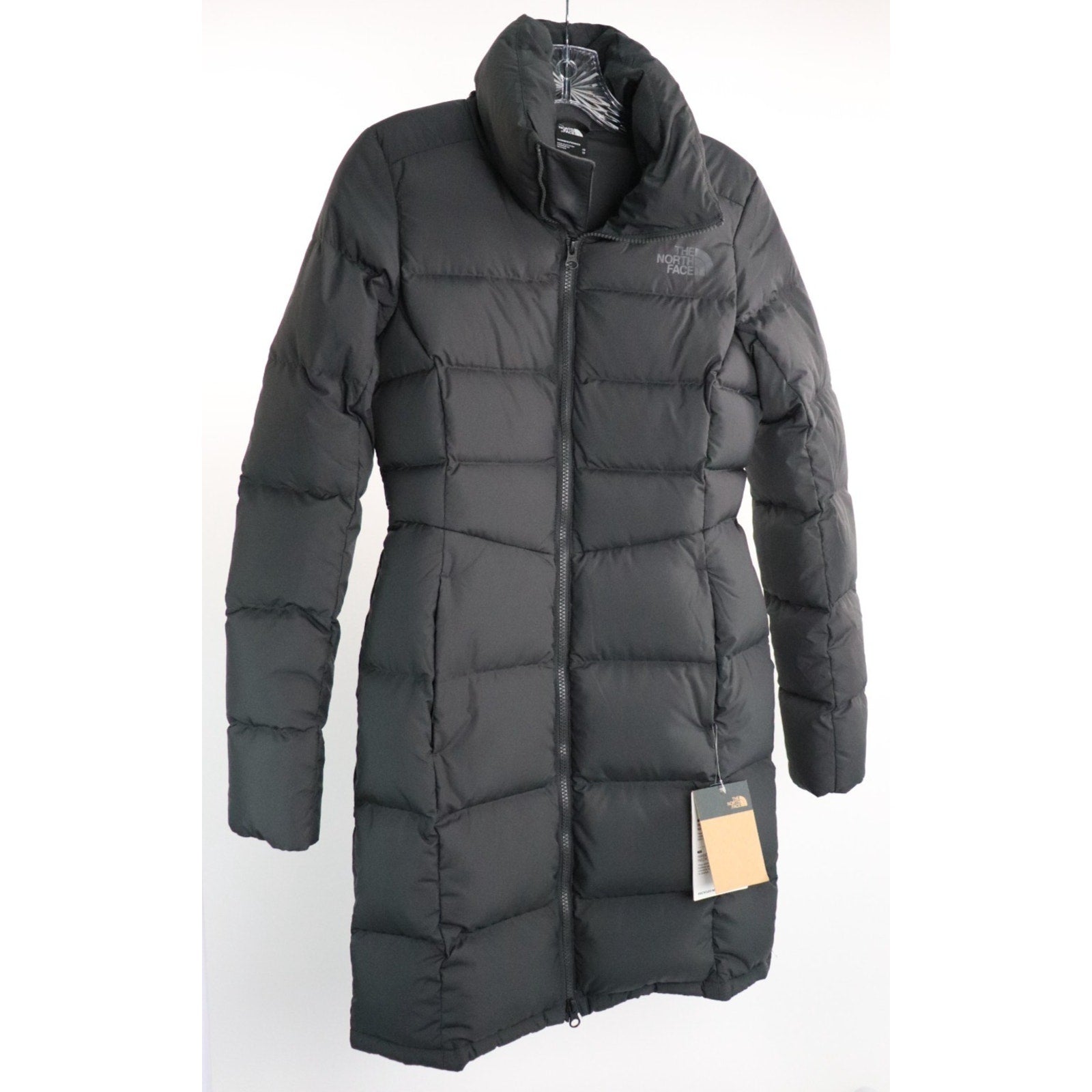 The North Face Metropolis Parka W Size XS Asphalt Grey Down Puffer Jacket READ