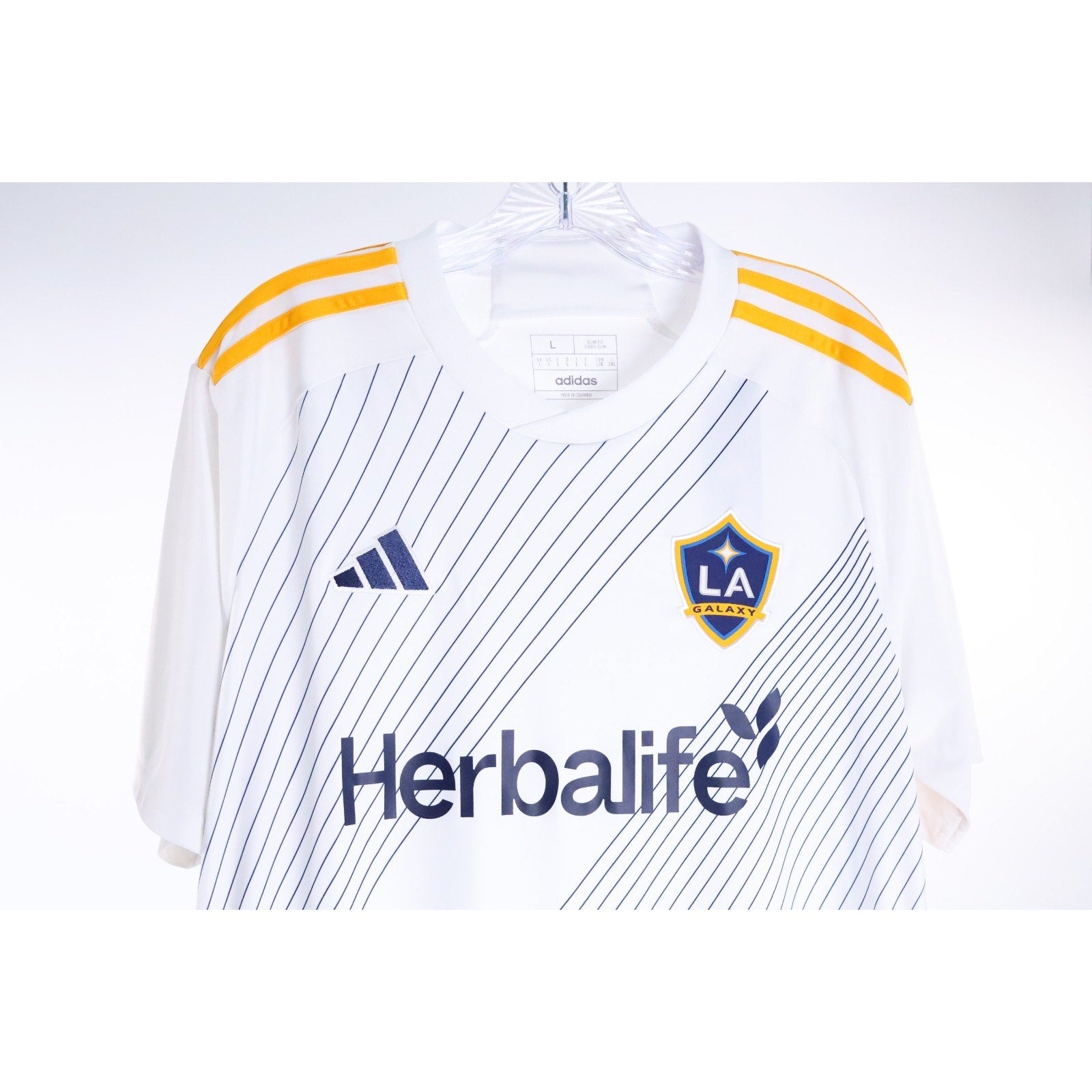Adidas LA Galaxy Los Angeles 2024/2025 Home White Jersey Men's Large NWT MLS2