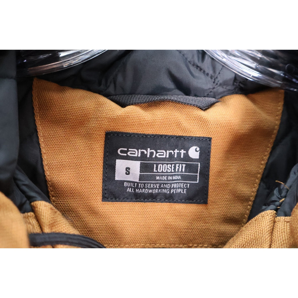 Carhartt Duck 3M Insulated Active Hooded Jacket Brown Men's Size Small New READ