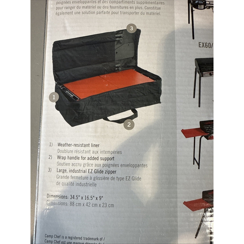 CAMP CHEF Two 2 Burner Carry Bag for 14" Camping Camp Stove ~ NEW ~ Bag ONLY