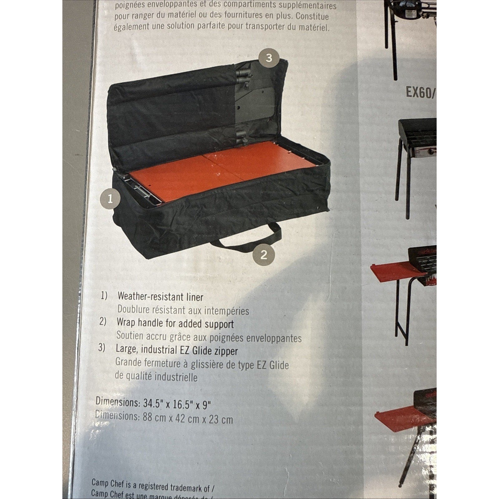 CAMP CHEF Two 2 Burner Carry Bag for 14" Camping Camp Stove ~ NEW ~ Bag ONLY