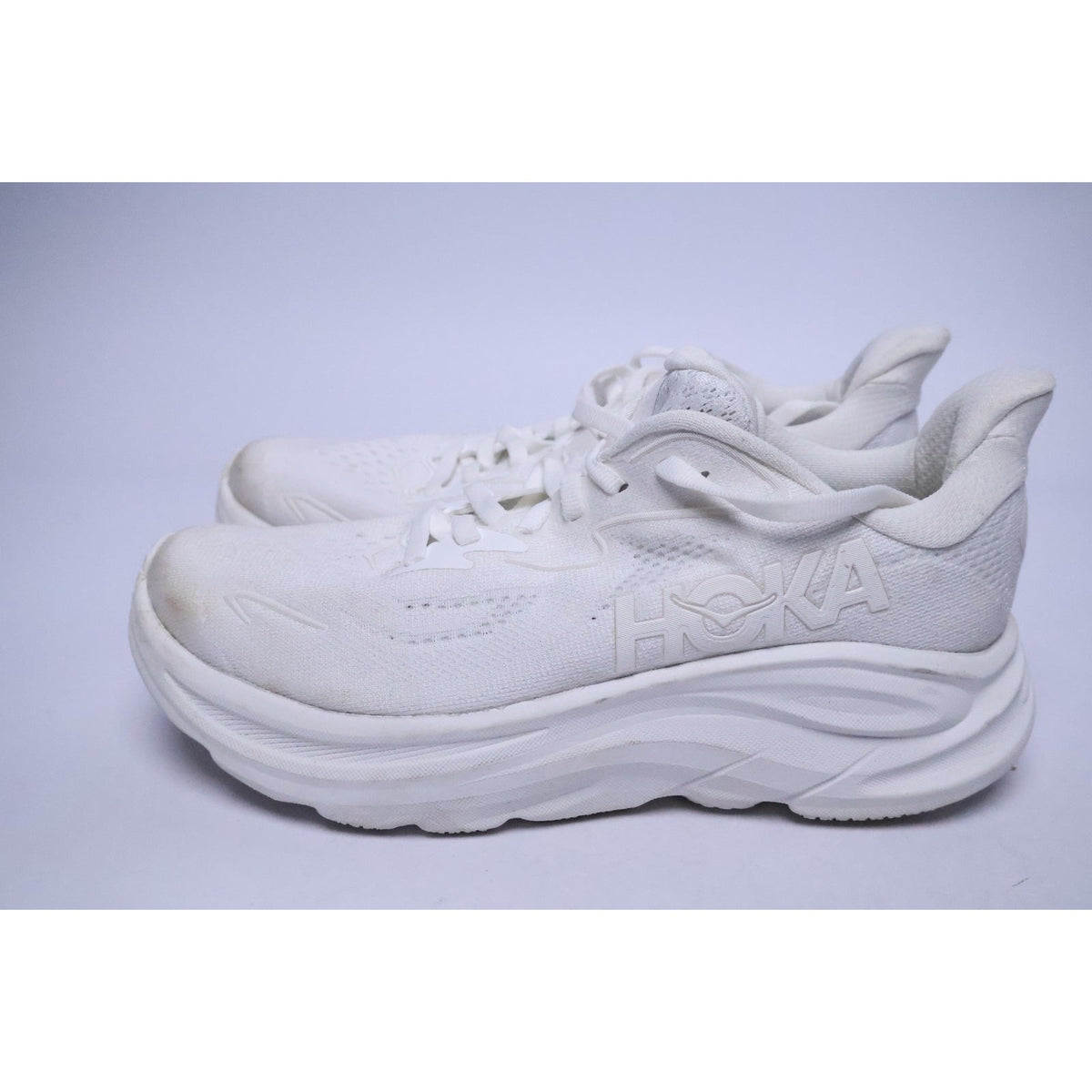Hoka One One Clifton 10 White 1162031-WWH Women's 6B Running Casual Shoes #299