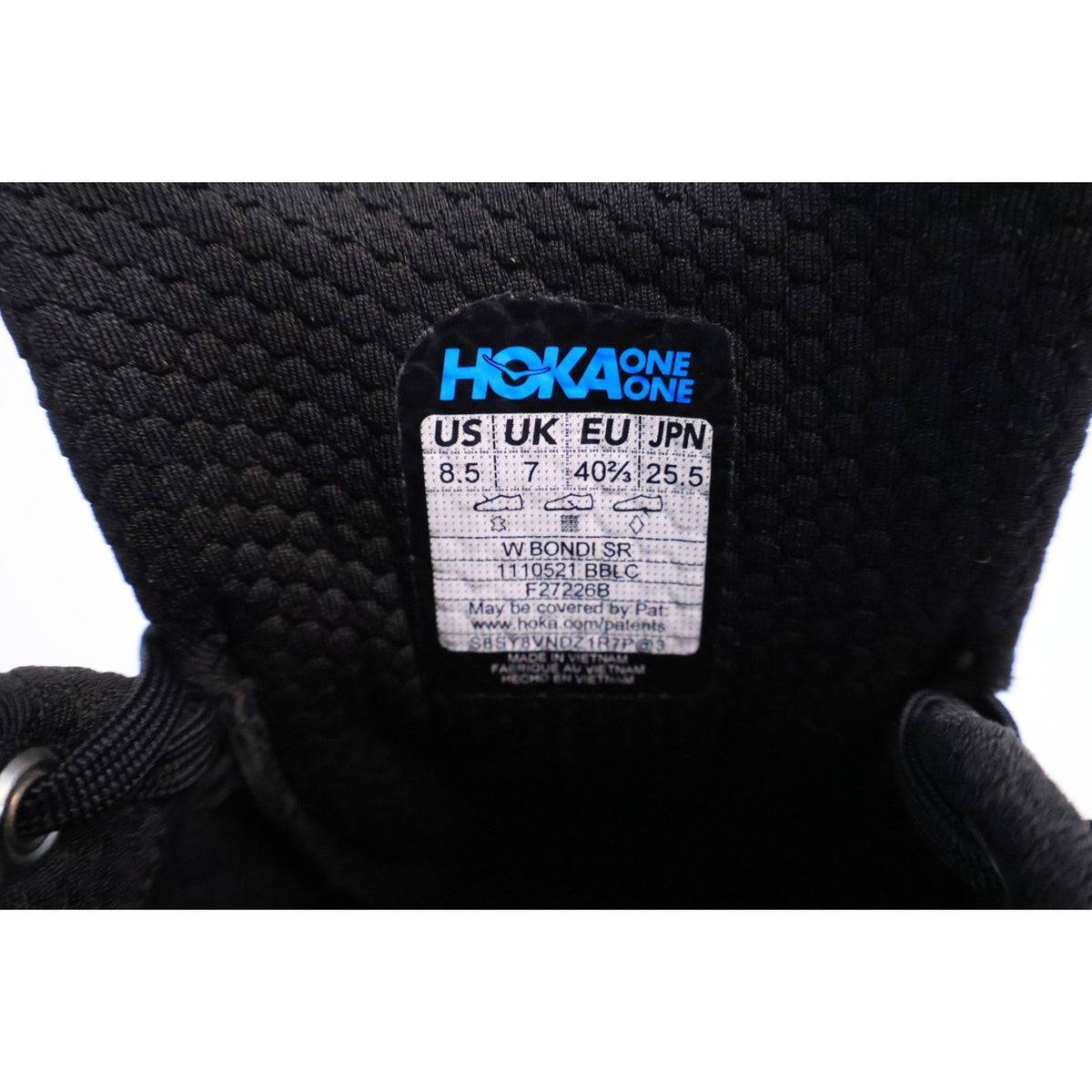 Hoka One One Bondi SR Women's Size 9 Black Leather Slip Resistant Shoes #196