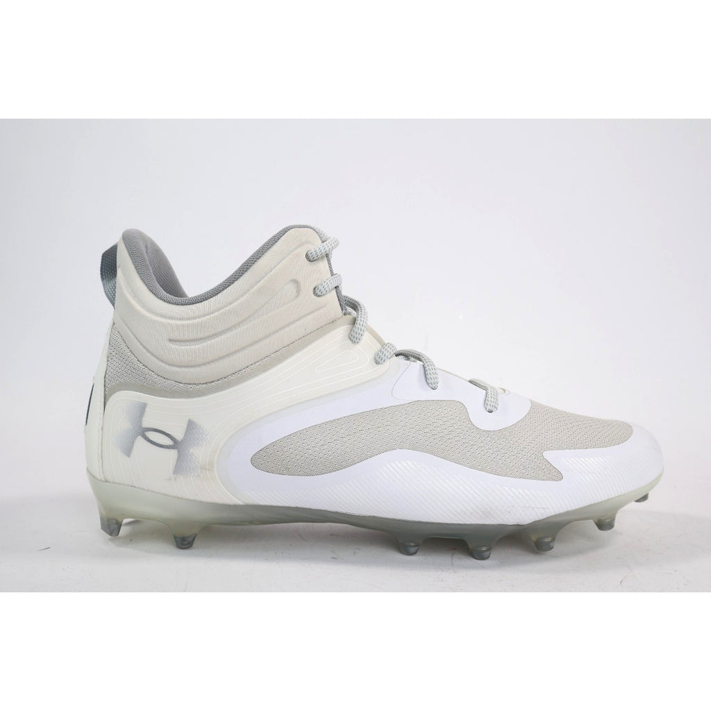Under Armour COMMAND MC MID 3025639-100 White Lacrosse Cleats Size 14 New Read