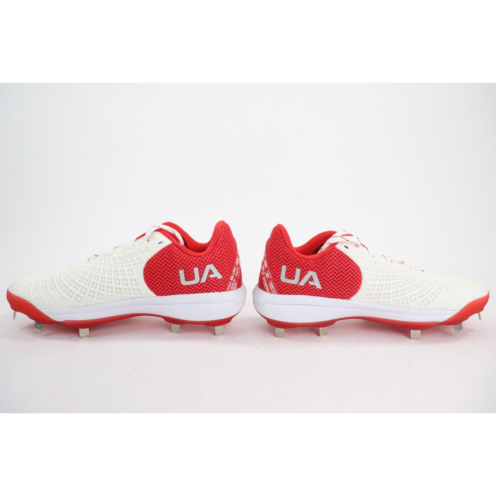 Under Armour Glyde 2 Metal Softball Cleats White Red 3026601-104 Women's 6.5 NEW