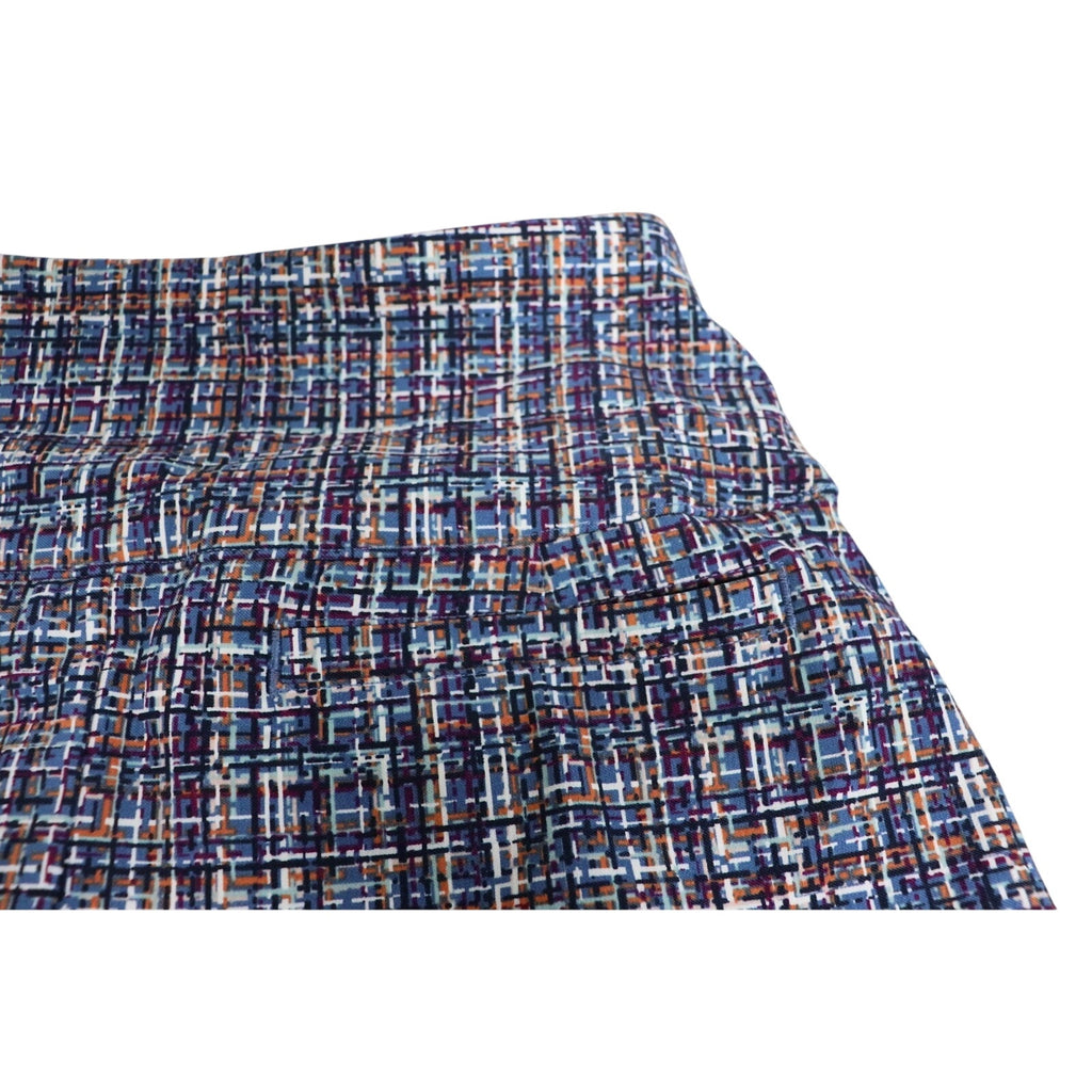 Walter Hagen Golf Skort Shorts 17" Sculpt Tweed Mid Blue Multi Pull On -XS