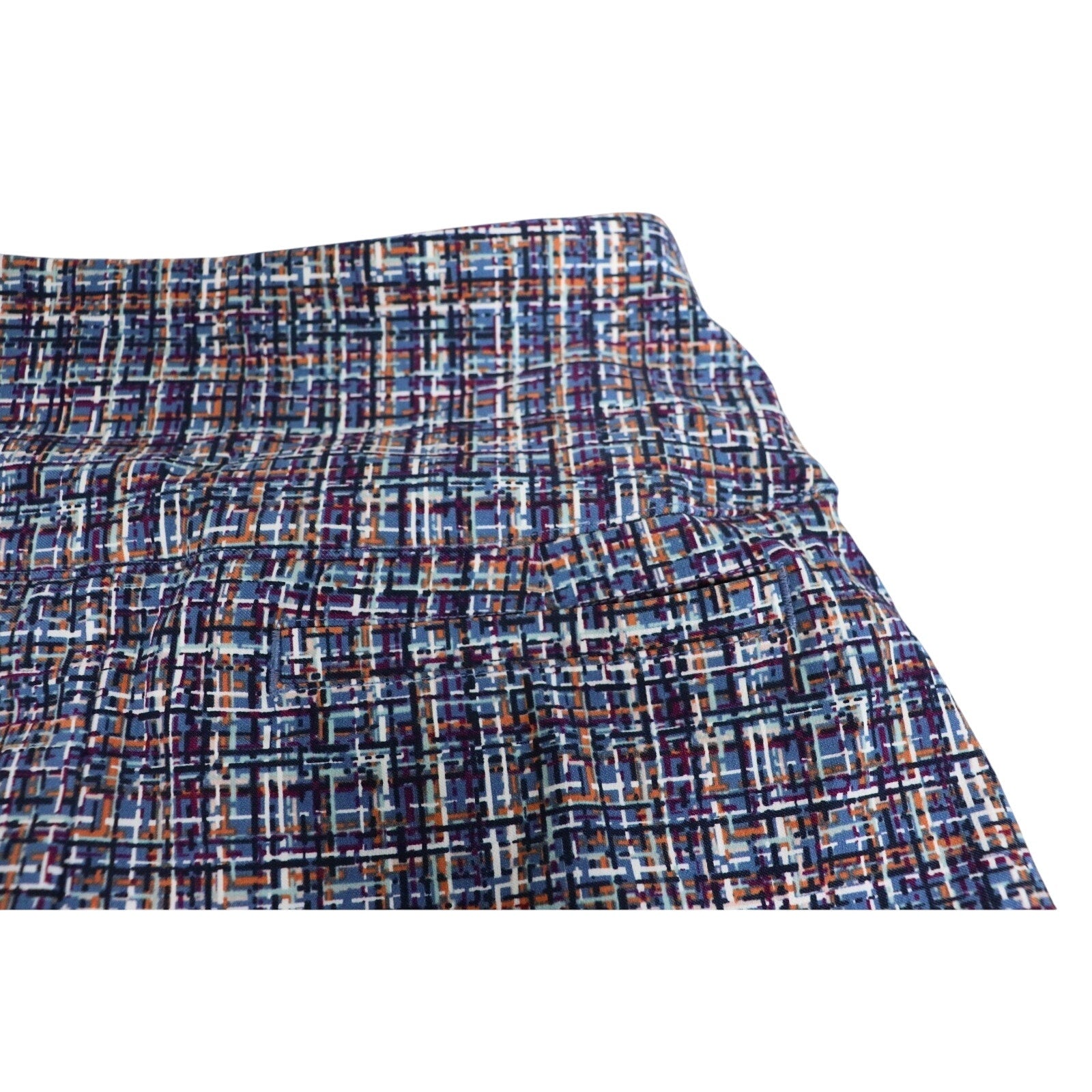 Walter Hagen Golf Skort Shorts 17" Sculpt Tweed Mid Blue Multi Pull On -XS