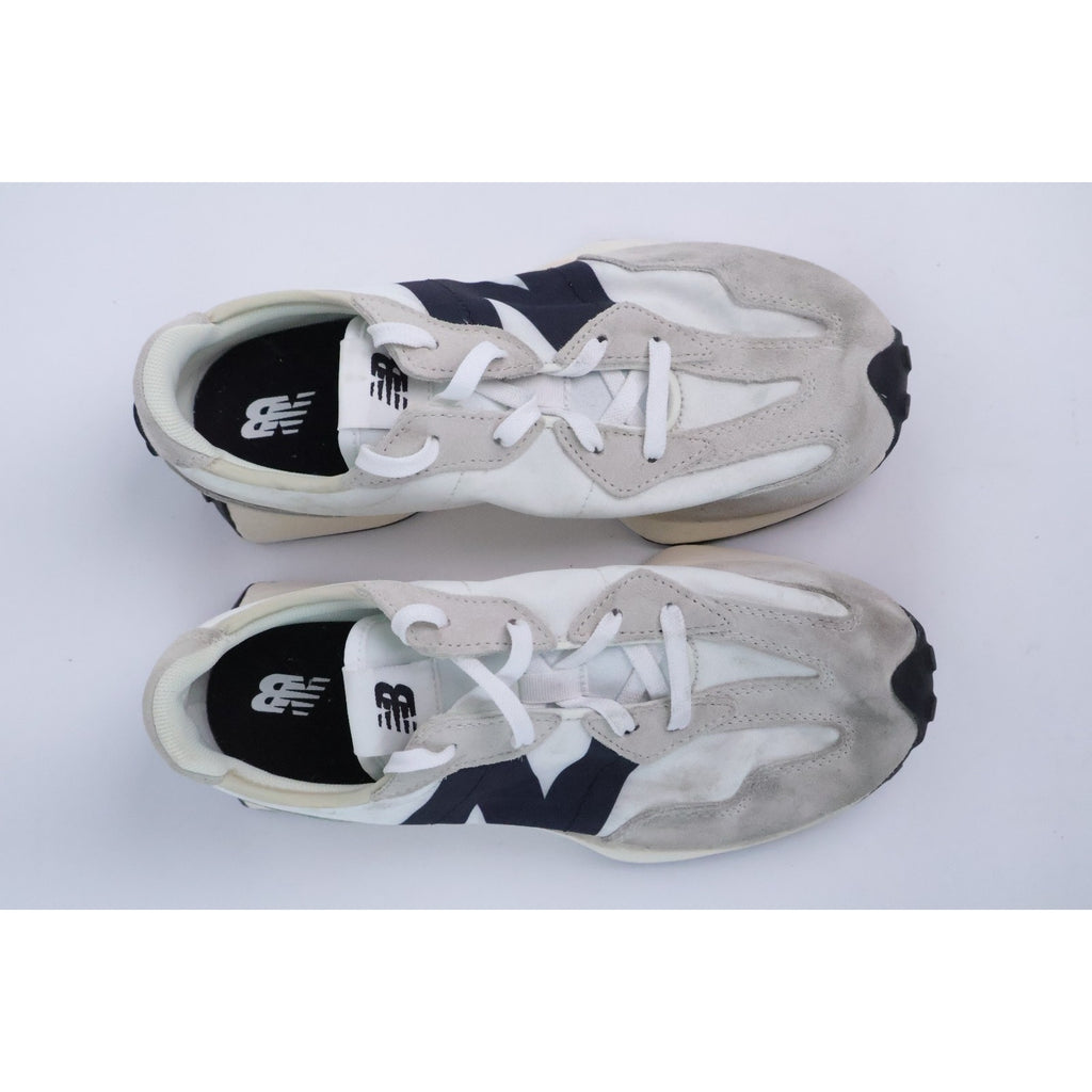 New Balance 327 Boys Size 3.5 Sea Salt White Black Running Shoes NEW Read #19