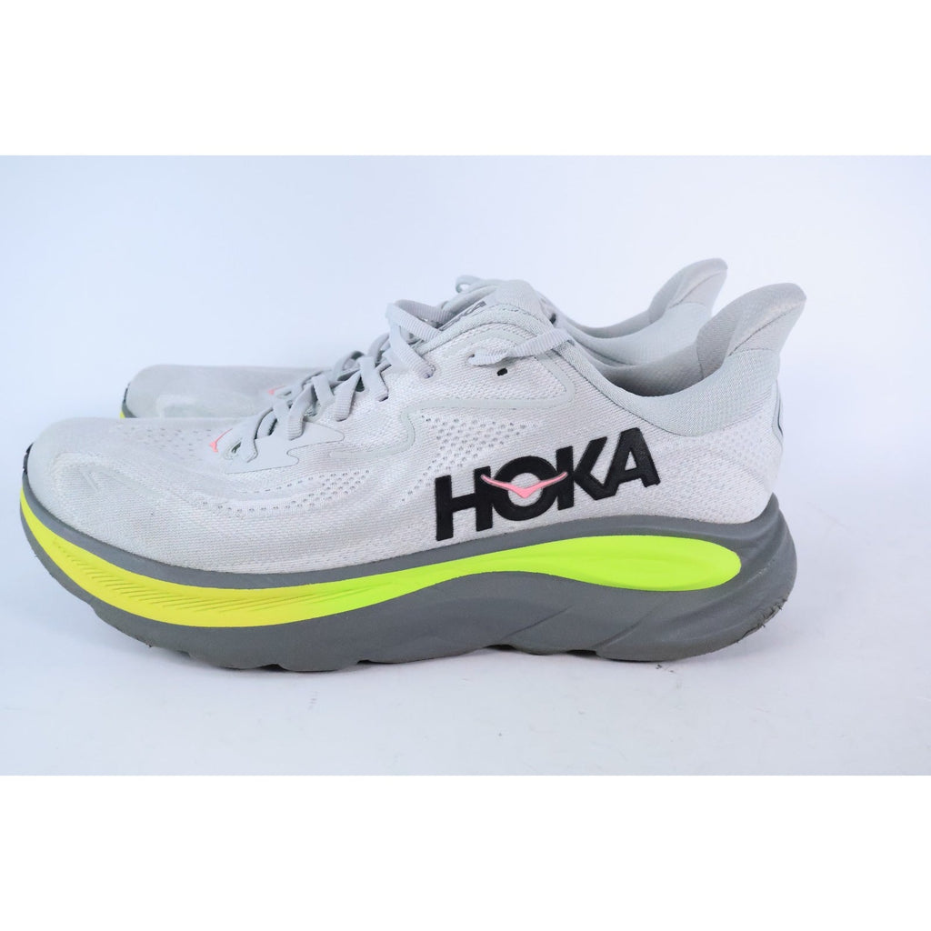 Hoka Clifton 10 Men's Size 12D White Running Shoes Sneakers 1162030 SRDST #315