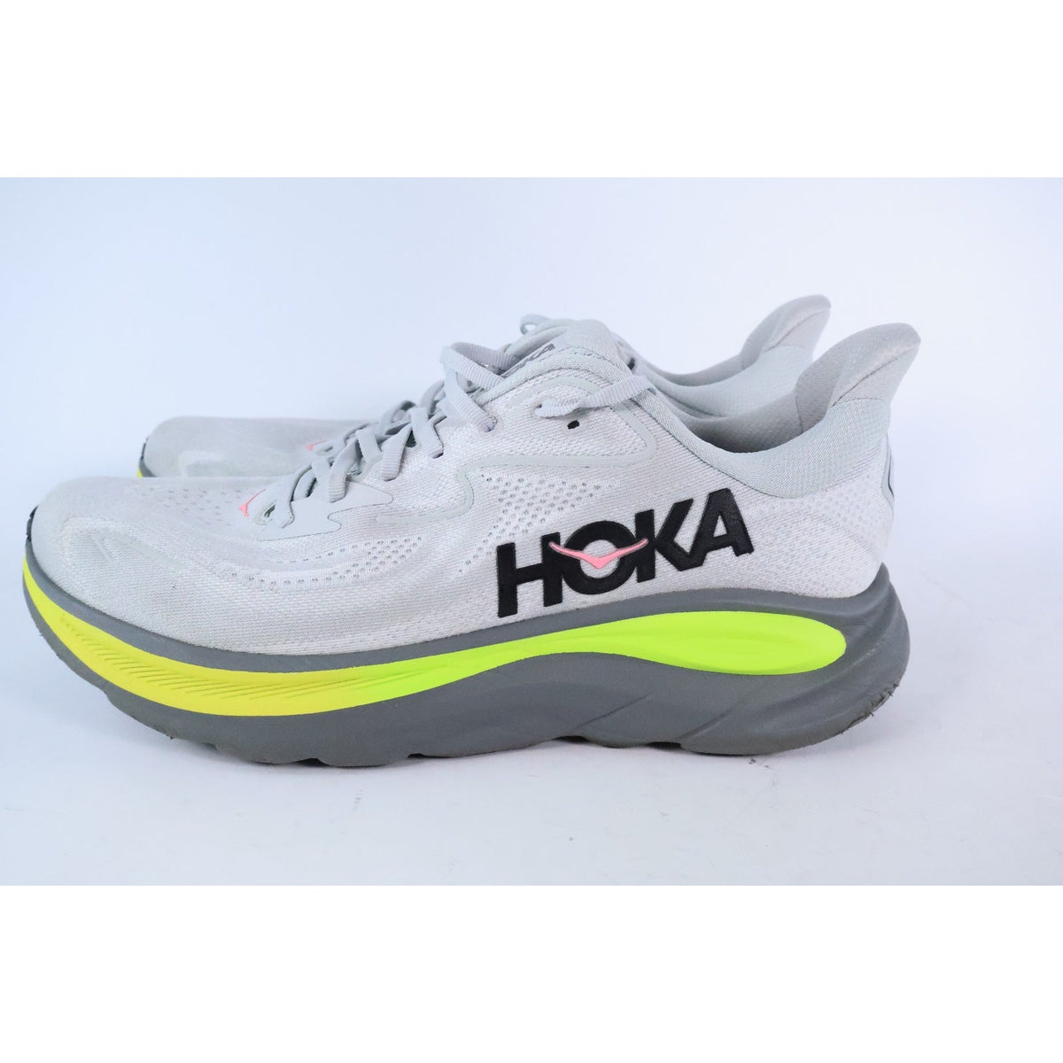 Hoka Clifton 10 Men's Size 12D White Running Shoes Sneakers 1162030 SRDST #315