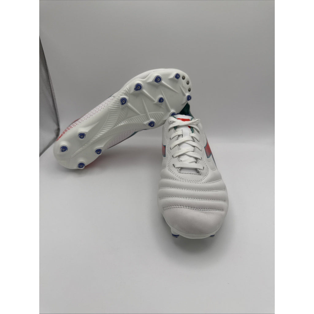 Diadora Brasil Elite GR LT W LP12 Size 8 Womens White Blue Red Soccer Cleats