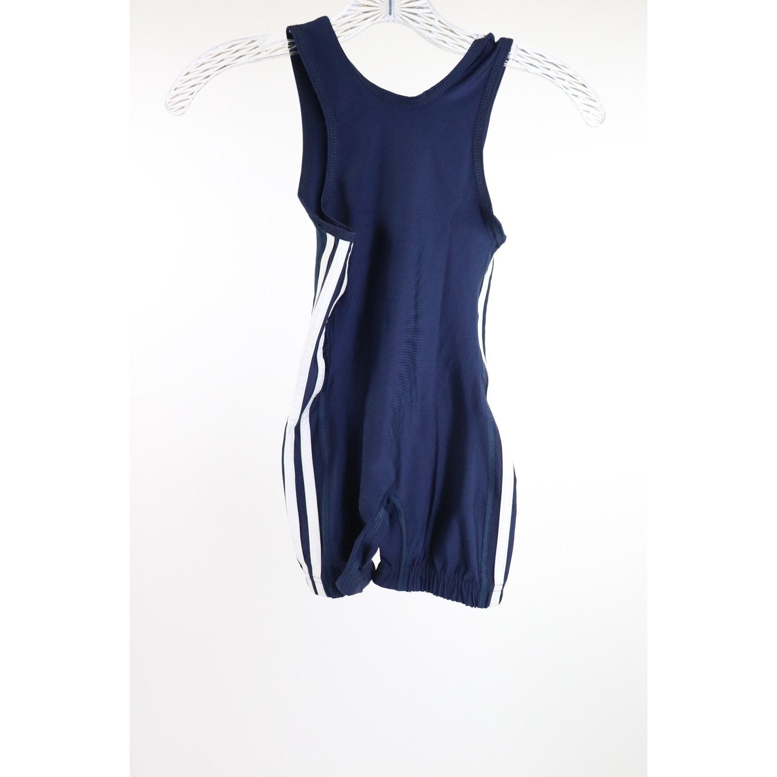 Adidas | AS102S | 3-Stripe Mens Wrestling Singlet Youth Medium - Blue / White