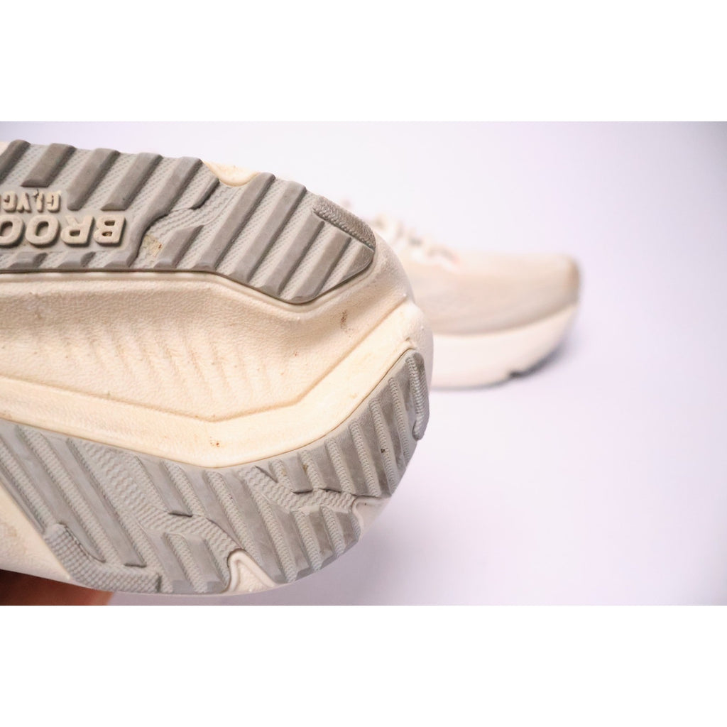 Brooks Glycerin 23 Womens Sz 7.5 White Gray Athletic Running Shoes Sneakers #193