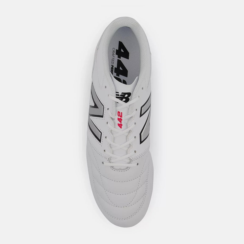 New Balance Men's 442 V2 Team FG Soccer Shoe, Black/White, Medium, M13 / W14.5