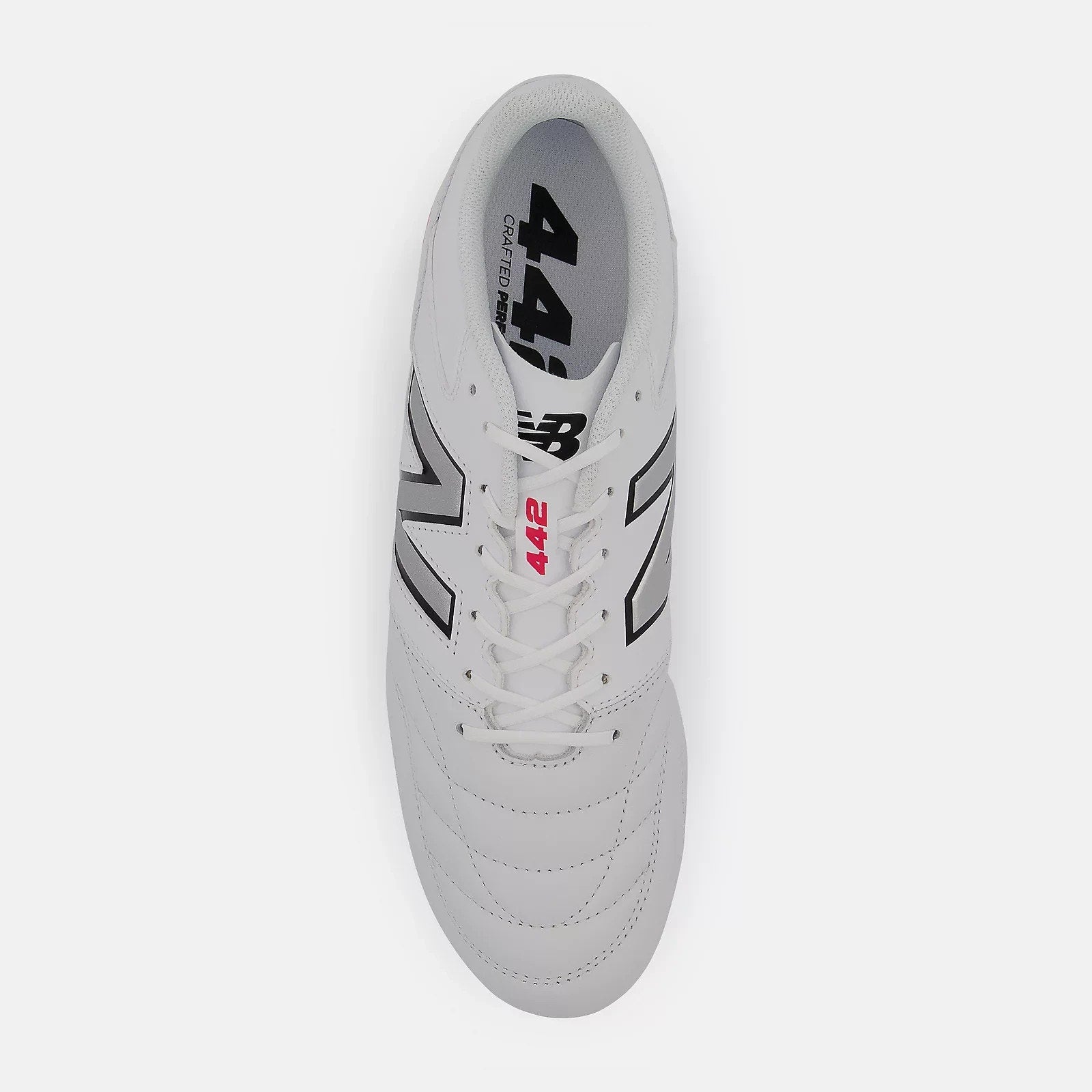 New Balance Men's 442 V2 Team FG Soccer Shoe, Black/White, Medium, M13 / W14.5
