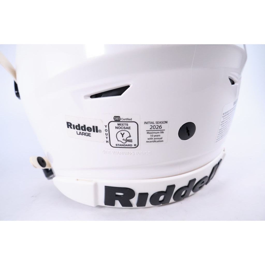 Riddell SpeedFlex ND6 White Youth Football Helmet Size Large 2026 New Read #63