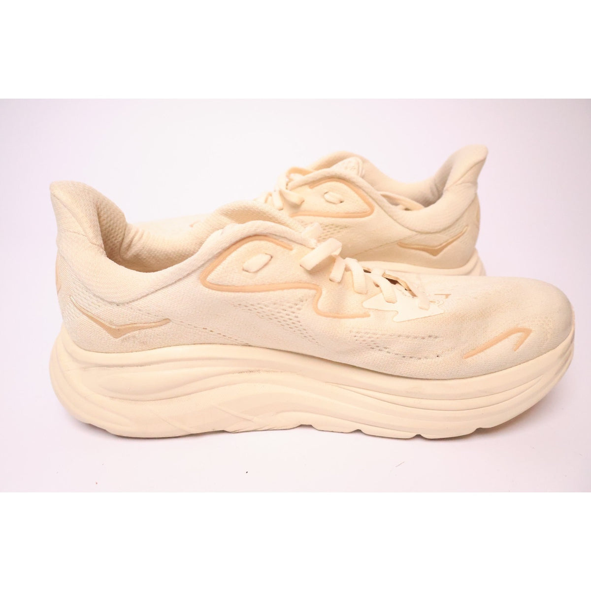 HOKA ONE ONE Clifton 10 Women’s Running Shoes Vanilla Birch Beige 10B READ #175