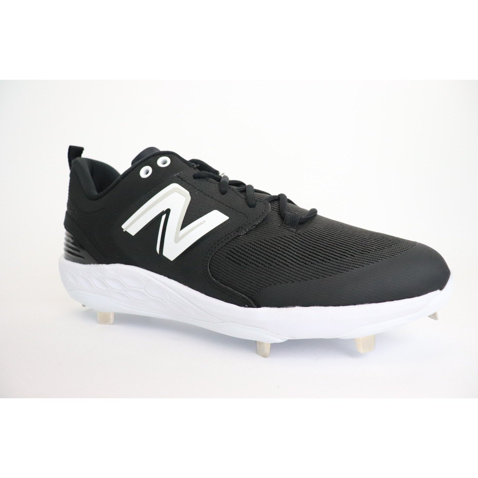 New Balance Unisex Fresh Foam X 3000 V6 Metal Baseball Shoe, Black/White, Sz M16