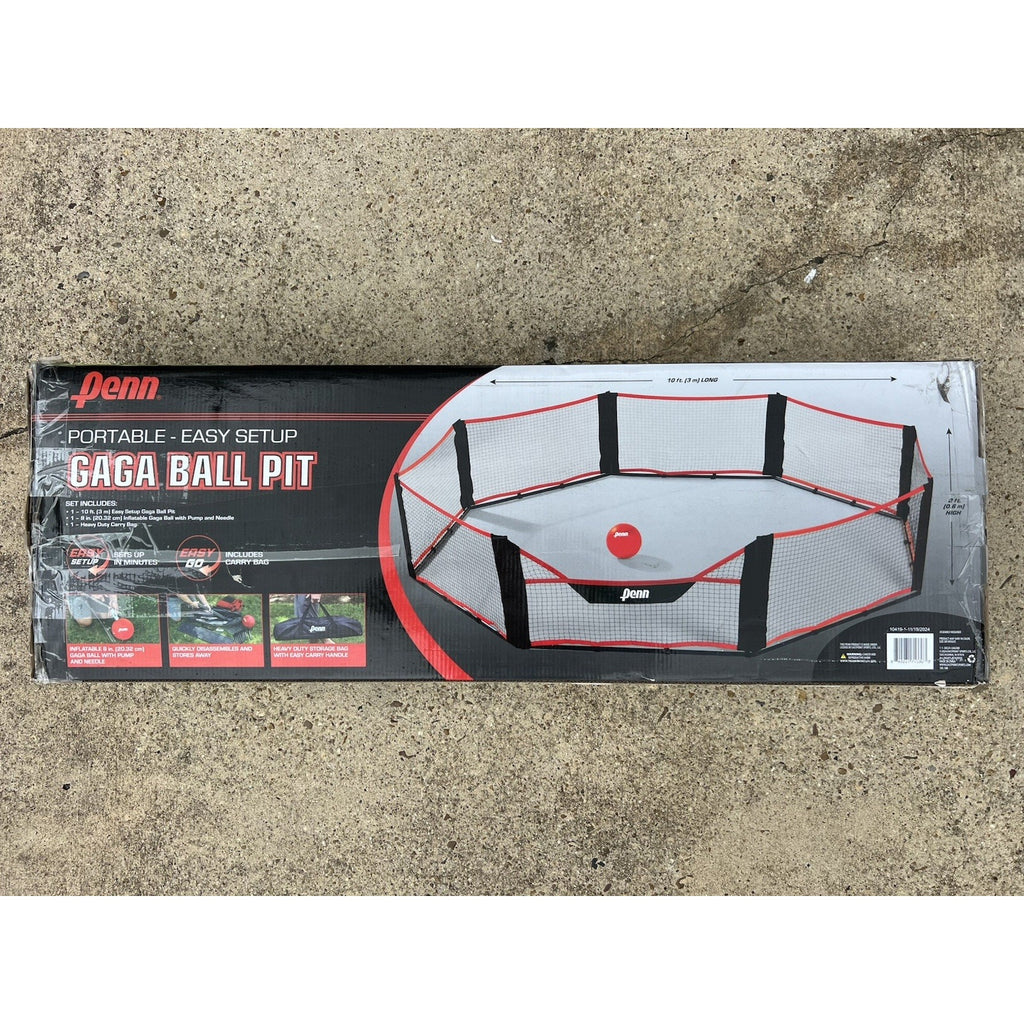 Penn Portable Gaga Ball Pit, 10ft Wide, NEW Open Box Read