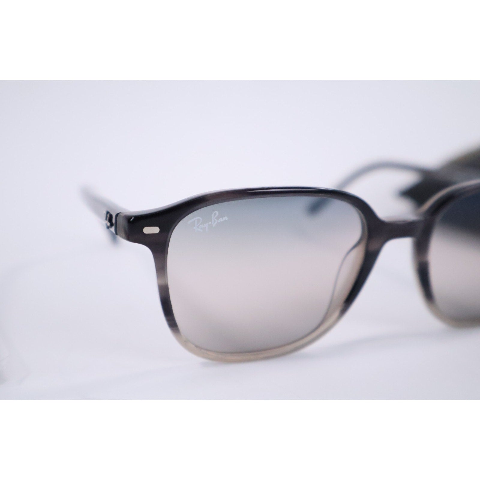 Ray Ban LEONARD Grey Havana GRADIENT Pink Blue Lens Sunglass RB2193 1326/GE Read