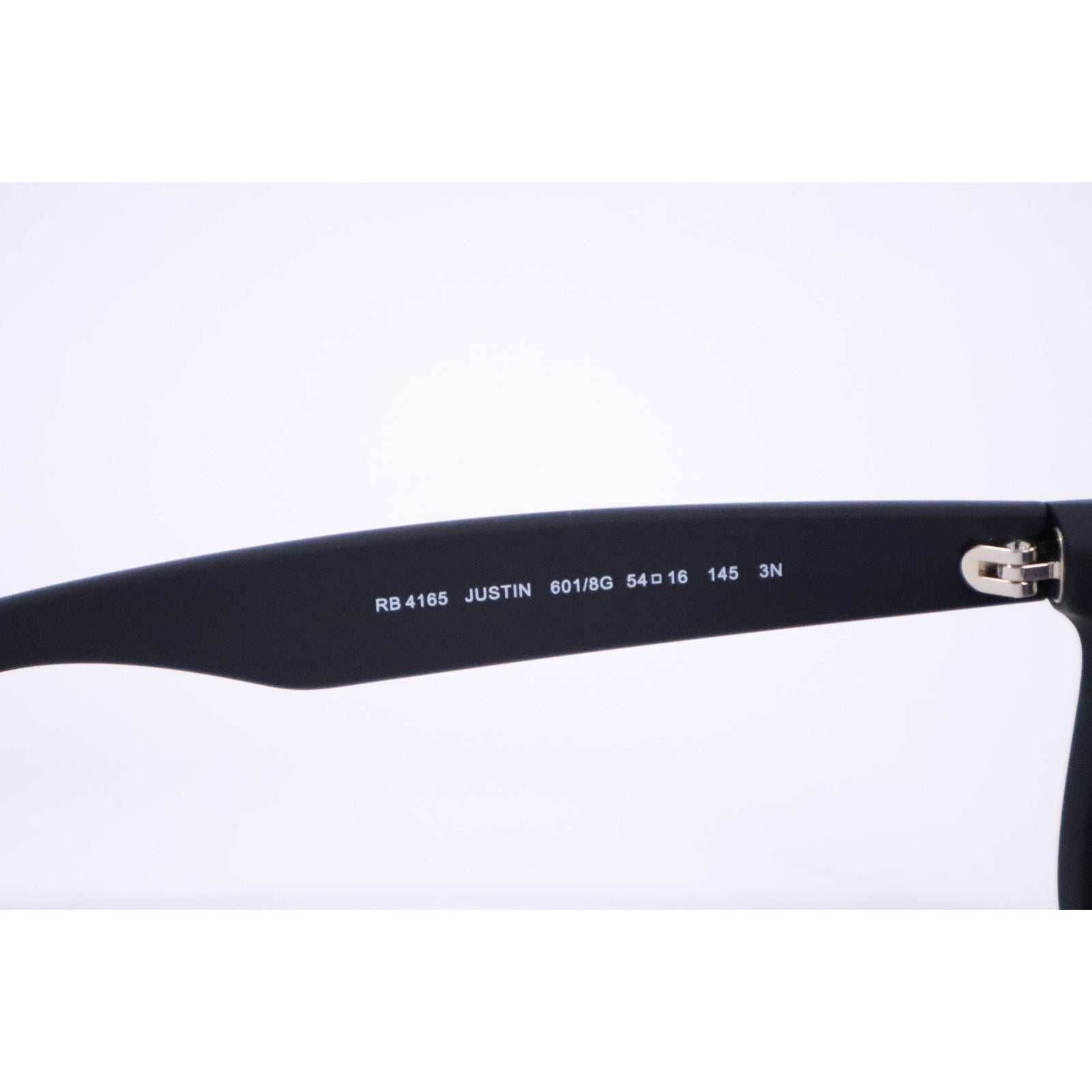 Ray-Ban JUSTIN RB4165 601/8G 54-16 Sunglasses Dark Grey Matte Rubber Black New
