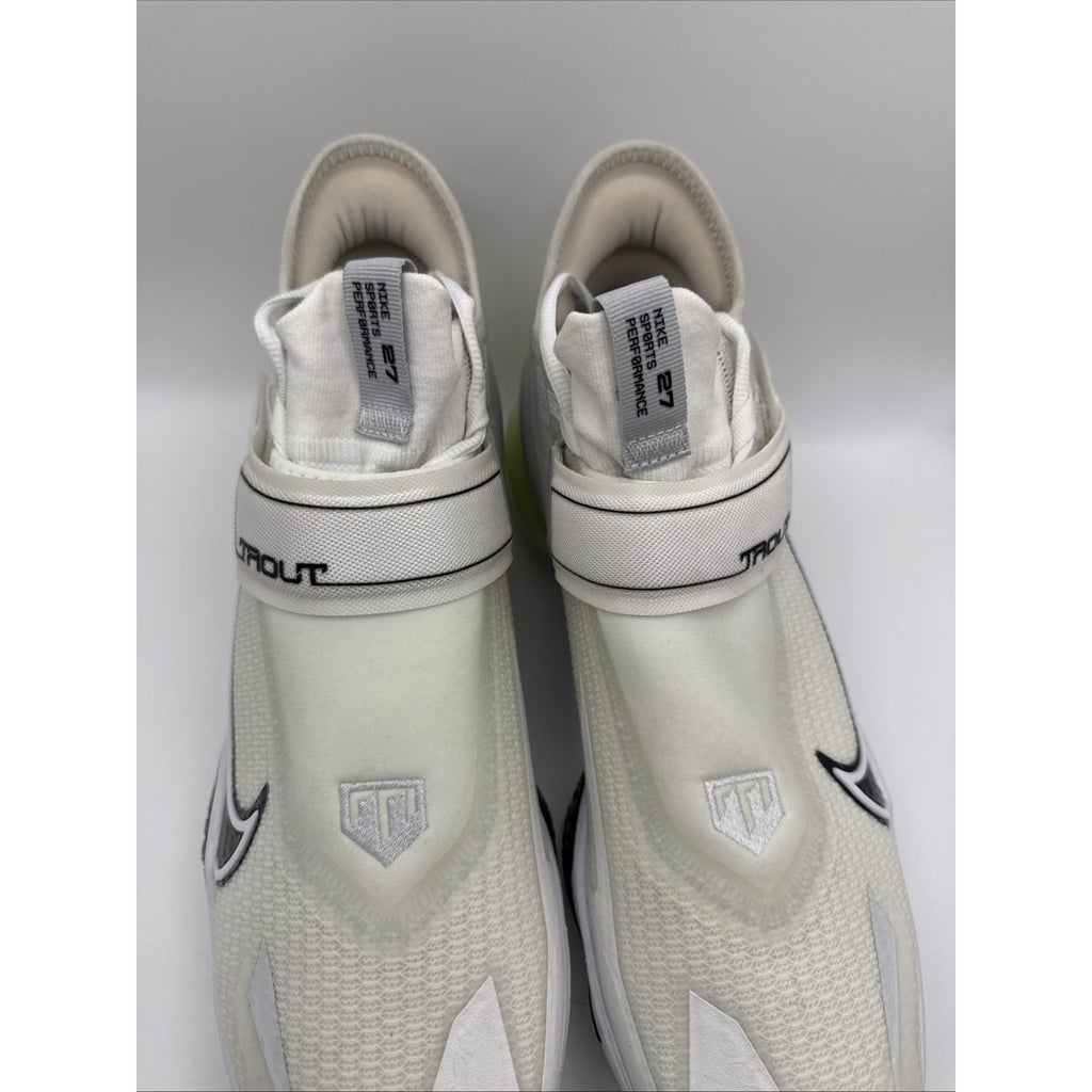 Nike Force Zoom Trout 8 Elite Metal Baseball Cleats Mens 13 White Volt Lace Up