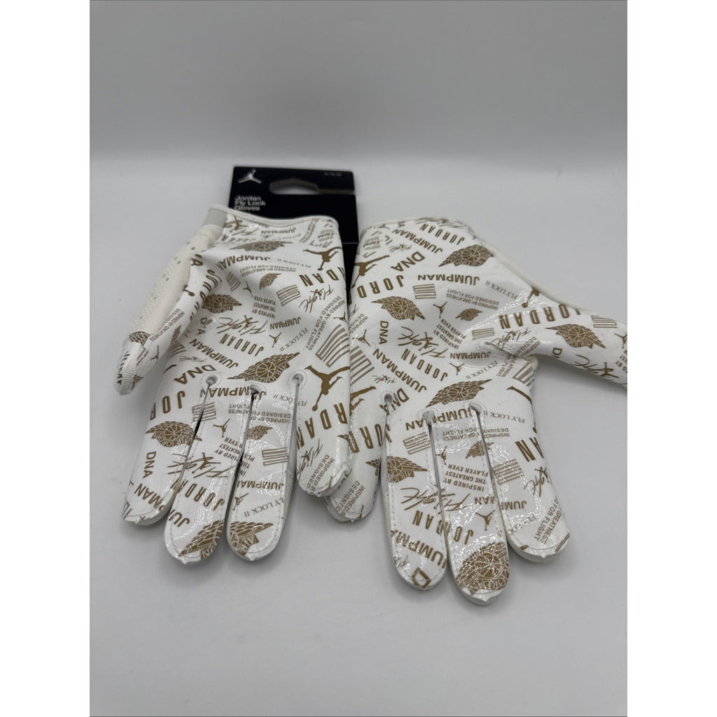 Nike Jordan Fly Lock 2.0 Football Gloves Gold - Size XLarge Men's