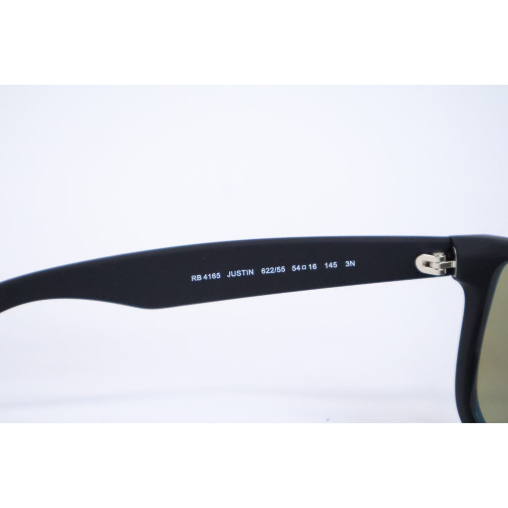 Ray-Ban Justin Color Mix Matte Rubber Black / Blue Mirror 54 mm Sunglasses