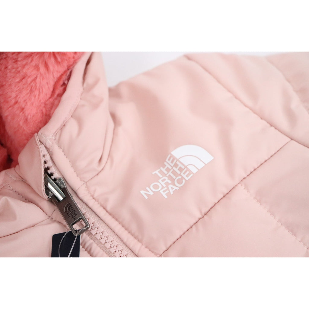 NORTH FACE REVERSIBLE SHASTA HOODED JACKET SIZE BABY 3 -6 NF0A88VV PINK MOSS NWT