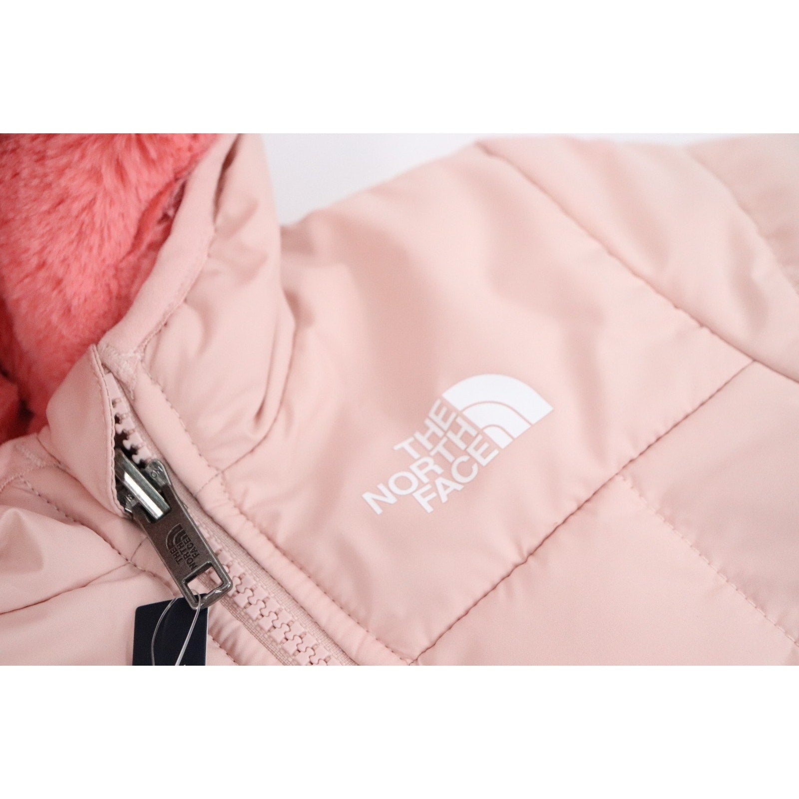 NORTH FACE REVERSIBLE SHASTA HOODED JACKET SIZE BABY 3 -6 NF0A88VV PINK MOSS NWT