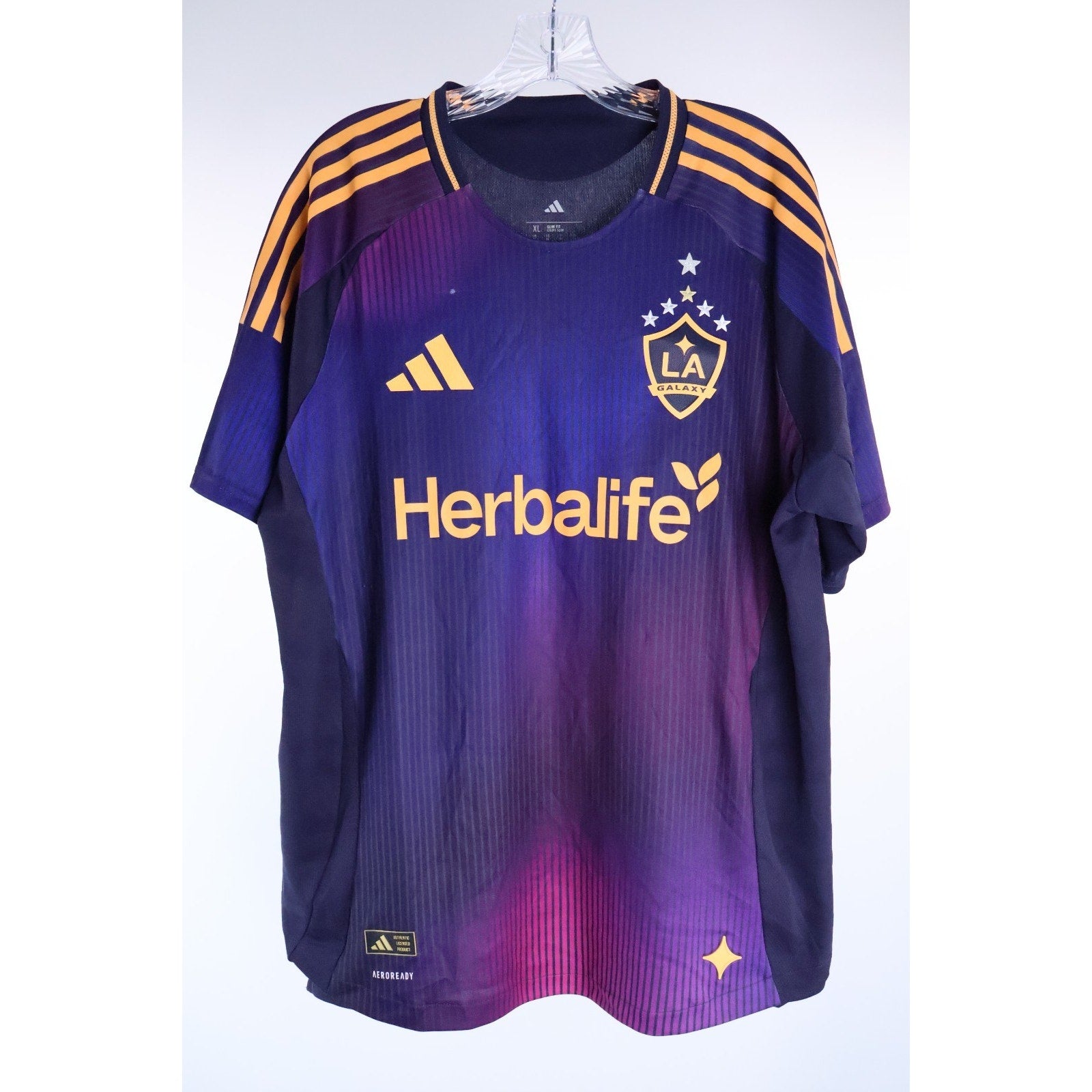 Adidas LA Galaxy Soccer Jersey Men's XL Purple 25/26 Authentic Away Read MLS5