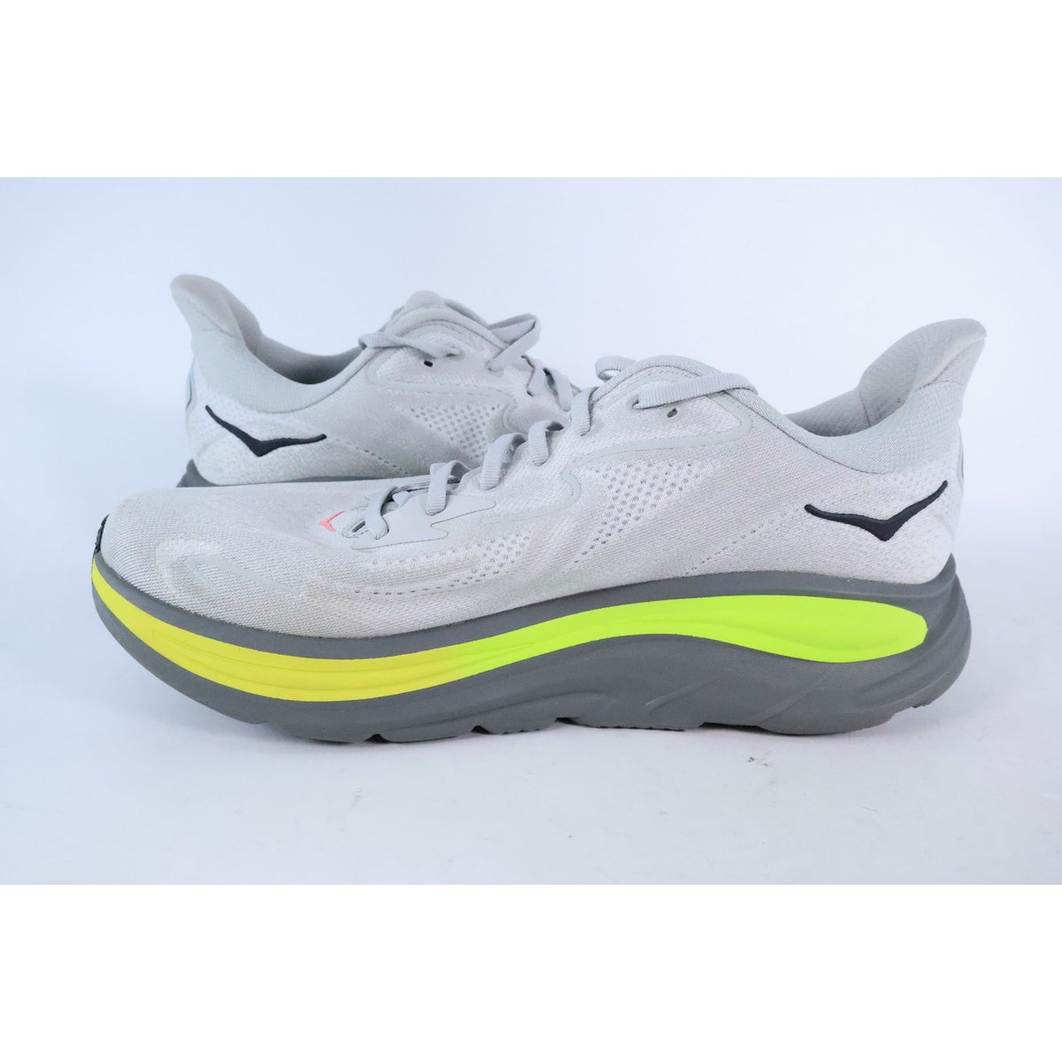 Hoka Clifton 10 Men's Size 12D White Running Shoes Sneakers 1162030 SRDST #315