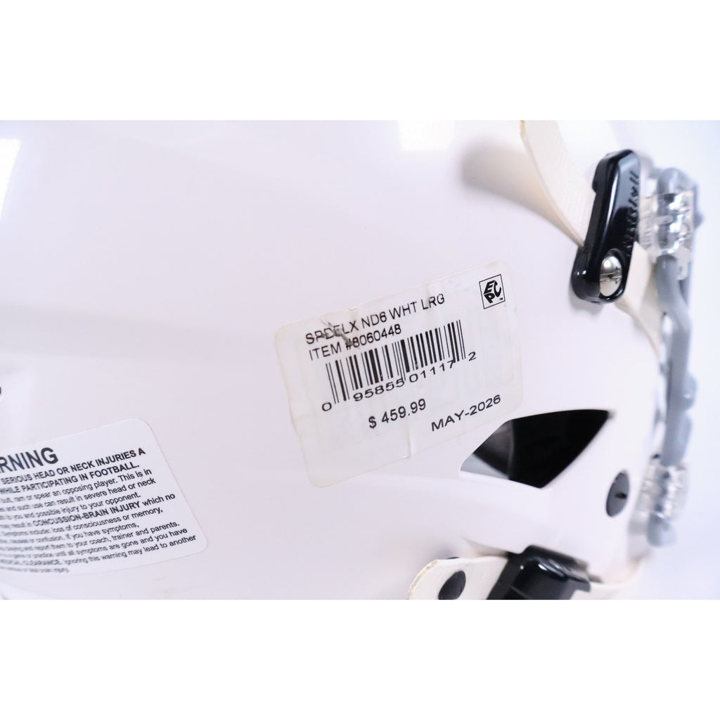 Riddell SpeedFlex ND6 White Youth Football Helmet Size Large 2026 New Read #63