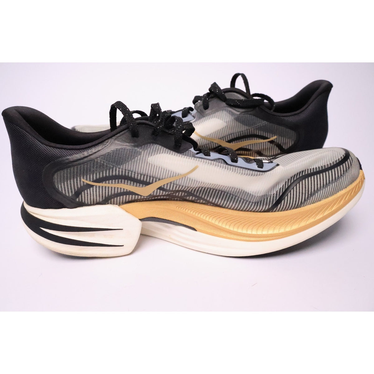 Hoka One One Cielo X1 2.0 Men's Size 13 Black Gold Running Shoe Sneakers #190