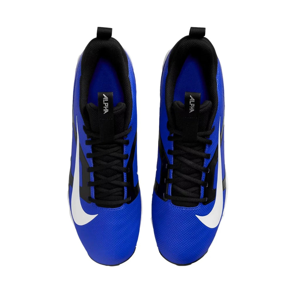 Nike Alpha Menace 4 Shark FN0028-400 Men 12 Royal Blue White Football Cleats NEW