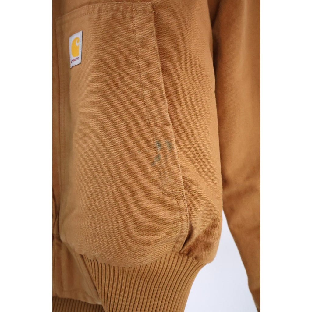 Carhartt Duck 3M Insulated Active Hooded Jacket Brown Men's Size Small New READ