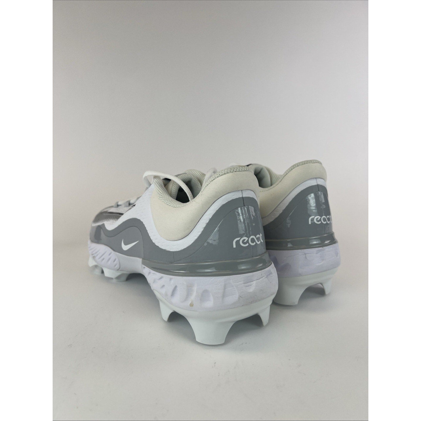 Nike Alpha Huarache Elite 4 Low MCS Baseball Cleats Gray FD6255-104 Mens Size 14