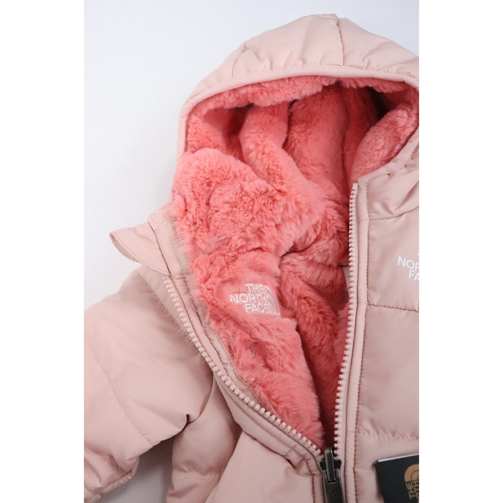 NORTH FACE REVERSIBLE SHASTA HOODED JACKET SIZE BABY 3 -6 NF0A88VV PINK MOSS NWT